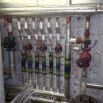 Installation of new pipework.